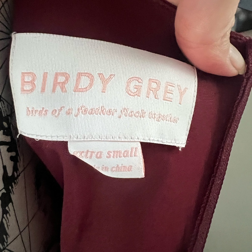 Birdy Grey Wine Colored Kaia Bridesmaid Prom Gown NWT - Picture 9 of 9